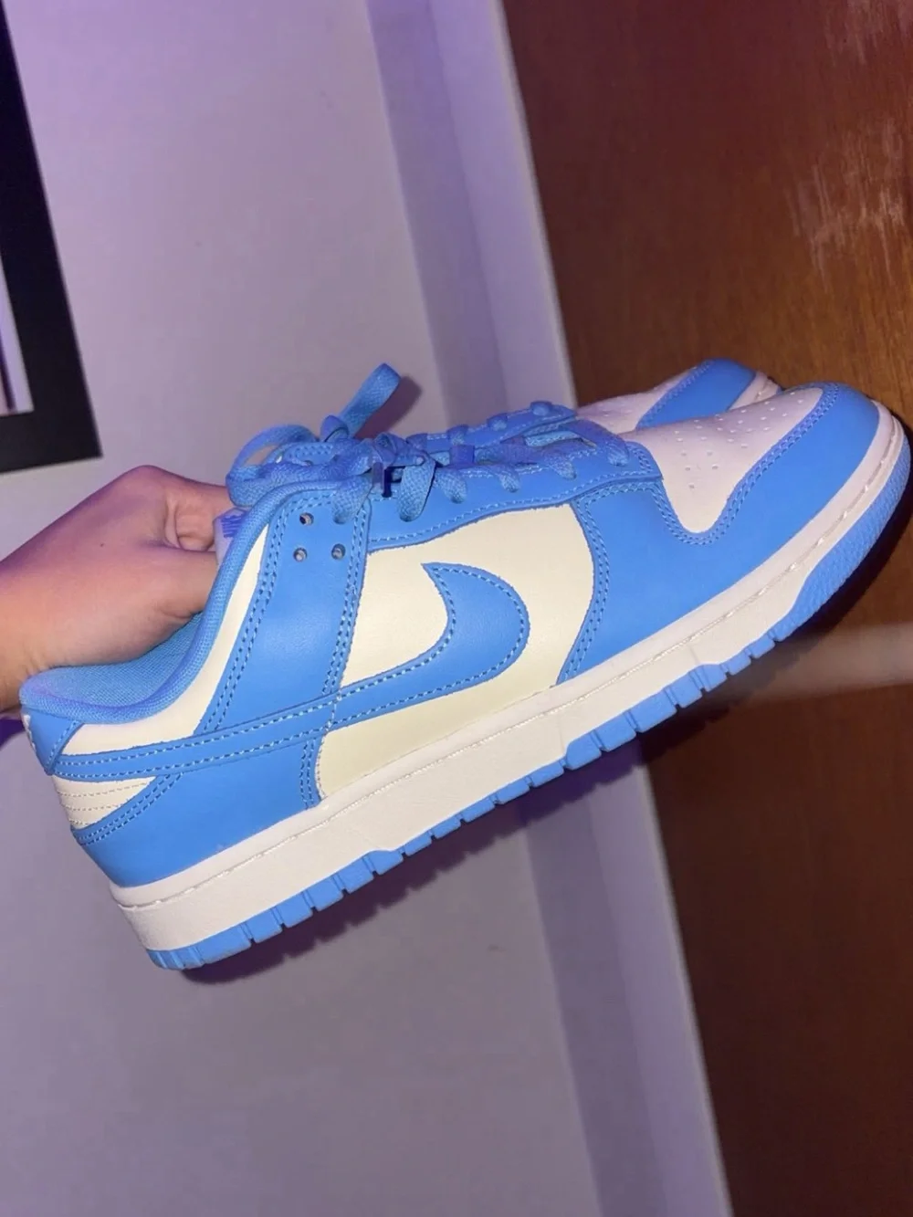 Nike Low-Top Sneakers in Blue and Cream
